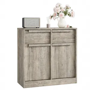 31.5" Sideboard Buffet Cabinet with 2 Doors and 2 Drawers for Dining Room, Grey