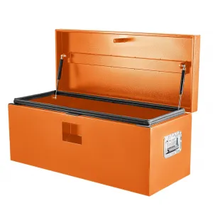 Black Steel Truck Bed Tool Box, Trailer Tongue Box, Truck Storage Organizer Tool Chest for Truck Bed, RV, Trailer, 48"x15"x15", Orange