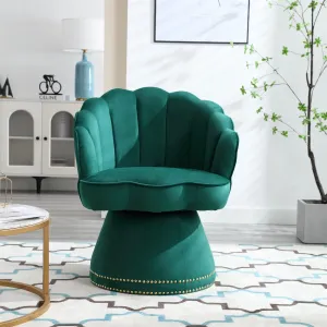 Swivel Barrel Accent Sofa Chair 360-Degree Swivel Round Sofa Green For Living Room Nursery Hotel Bedroom Office Lounge Club Chair