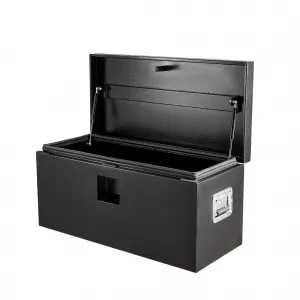 30"x15"x15" Underbody Truck Tool Box Heavy Duty Steel Trailer Tongue Box Black Waterproof Lockable Storage