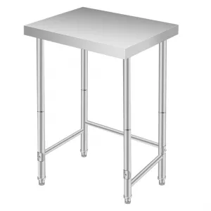 24"L X 16"W X 35"H Stainless Steel Kitchen Prep Table Commercial Utility Work Table, Open Base, Durable Silver