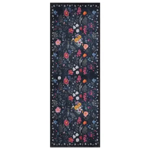 Colorful Floral Door Rug Ultra Soft Non-Slip Area Rug for Kitchen Entryway Bedroom Indoor Mat