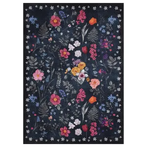 Colorful Floral Door Rug Ultra Soft Non-Slip Indoor Mat for Entryway Kitchen Bedroom Various Sizes