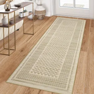 Modern 2x6 Runner Rug Washable Non-Slip Low-Pile Polyester Durable Edges Foldable for Entryway Bathroom Kitchen Living Room