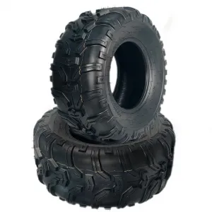 2-Pack 24x10x11 ATV Tires - All-Terrain 24x10-11 UTV/ATV Tires for Trail, Desert, Mud, Dirt, Street, and Sand, 6PR Tubeless