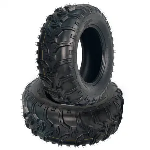 24x8x12 ATV Tires 2 Pack All Terrain Tubeless 6PR for Trail Desert Mud Dirt Sand 24 18 12 Black