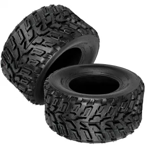 ATV Tires 2 Pack 22x11-10 Tubeless All Terrain Tires for Trail Desert Mud Dirt Sand 6PR Black