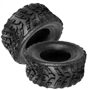 22x10x10 ATV Tires - 2-Pack 6PR Tubeless All-Terrain Tires for Trail, Desert, Mud, Dirt, and Sand, Black