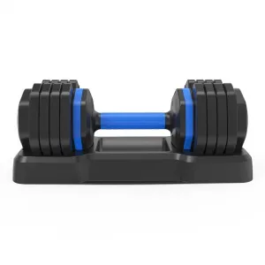Adjustable Dumbbell 55LB Single Dumbbell, Fast Adjust Dumbbells with Tray, 5 in 1 Free Dumbbell Weight Adjust with Anti-Slip Handle, Suitable for Home Gym Exercise Equipment