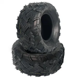 22x10-10 ATV Tires 2 Pack All Terrain 6PR Tubeless for Trail Desert Mud Sand Black