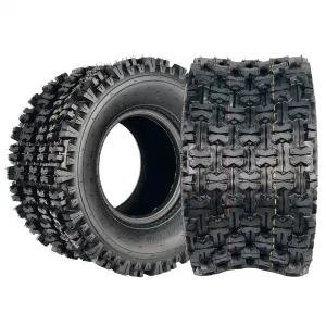 20x11-9 Sport Racing ATV Tires - Tubeless Knobby Tread Off-Road Tires, Black