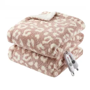 Heated Blanket Queen Size, Electric Blanket Dual Control Soft Double Sherpa with 4 Heating Levels & 10H Auto Off, Over-Heat Protection, Machine Washable, ETL Certification, Pink 84"x90"