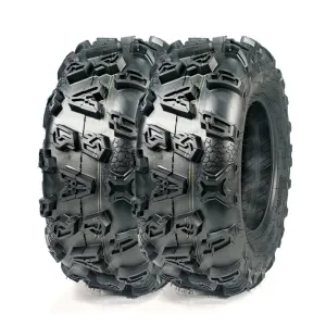 25x10-12 ATV UTV Tires Tubeless All Terrain Off-Road Wide Footprint Extra Grip Mud Sand Rock