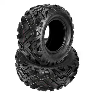 20x10-10 ATV Tires 6PR Tubeless All Terrain Tires for Trail Desert Mud Dirt Street Sand 20x10-10 Black