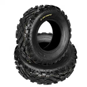 21x7-10 ATV Tires 6PR Tubeless All Terrain Tires for Trail Desert Mud Dirt Sand 21x7-10 Black