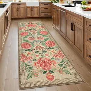 Indoor Washable Low Pile Runner Rug Modern Printed Soft Non-Slip Polyester Foldable Portable Living Room Bedroom Carpet