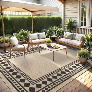 Modern Area Rug Washable Non Shedding 9x12 for Kitchen Living Room