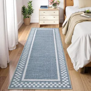 Kitchen Runner Rug Washable Non Slip Low Pile Soft Throw Carpet for Hallway Bathroom Bedroom Living Room