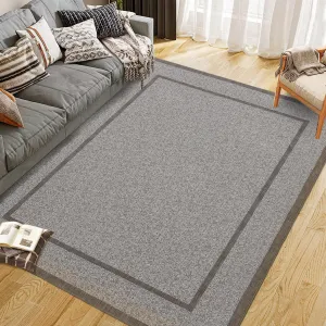Indoor Area Rug Weather Resistant Easy to Clean Non Slip Stain Resistant Floor Mat Beige 8x10Ft