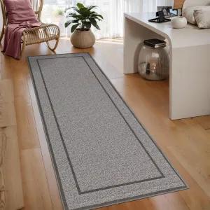 Indoor Area Rug Weather Resistant Easy to Clean Non Slip Stain Resistant Brown 2x6Ft