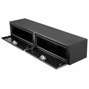 72'' Black Steel Truck Tool Box with T-Handle Lock, Heavy Duty Truck Toolbox for Pickup Truck Bed, RV, Trailer, 72"x16"x13"