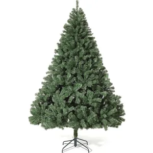 7.5ft Christmas Tree with Premium Artificial Spruce Christmas Tree with 1450 PVC Branches, Metal Hinges, Collapsible Base, Adjustable Shape, Indoor & Outdoor Use