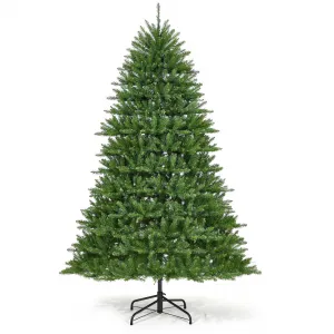Christmas Tree 7.5ft, Artificial Pine Xmas Tree, Durable Fire-Resistant, Easy Assembly, Fake Christmas Tree Indoor, Outdoor Holiday Decor