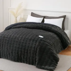 Electric Heated Blanket King Size, Ultra Soft Heated Comforter, Fast Heating with 6 Heating Levels & 10 Hours Auto Off, Warm Gift, Dark Grey