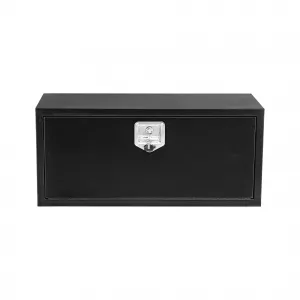 24'' Underbody Truck Box Steel Storage Tool Box With Lock For Pickup Truck Bed RV Trailer 24x18x18 Black