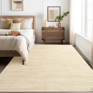 Area Rug 4x6 Washable Non Slip Modern Solid Color Beige Camel for Bedroom Living Room Kitchen