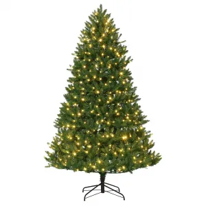 4.5ft Artificial Christmas Tree, Realistic Full Shape Xmas Tree with 659 Branch Tips, Fake Christmas Tree with Foldable Metal Base Stand, Home, Office, Party Decoration-Green