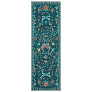 2x6 Modern Floral Runner Non-Slip Machine Washable Indoor Rug Dark Green