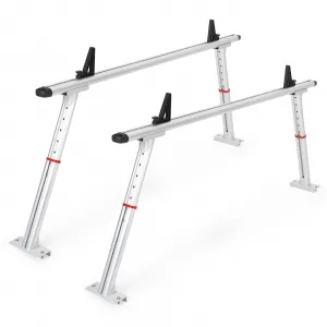 Truck Rack, 35.4-71in Adjustable Width Ladder Rack for Truck, Aluminum 800 Lbs Capacity, Heavy Duty Truck Bed Rack, Stable Drilling Cargo Support System for Kayak, Surfboard, Lumber, Silver