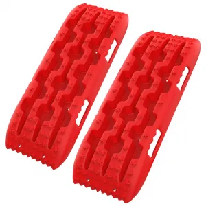 2 Pack Off-Road Traction Boards - Durable Recovery Boards for Snow and Sand, 28"x10.8"x2.6", Black