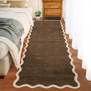 Laundry Modern Simple Home Decor Brown Area Rug 2x6 Easy to Clean Non Slip Entrance Runner Rug