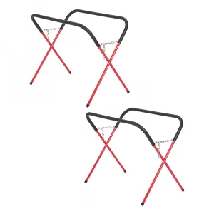 Portable Workbench Folding Work Stand, Heavy-Duty Automotive Fender Bumper Stand, Adjustable, Padded, Powder-Coated, Rubber Feet, 3.3ft x 2.6ft