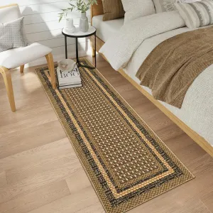 Bedroom Decorative Accessory Contemporary Low Pile Printed Area Rug for Living Room Modern Soft Thin Washable Non Slip Foldable Carpet 2x6ft