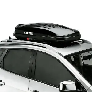 49 Inch Rooftop Cargo Box Carrier - 10 Cubic Ft Hard Shell Roof Rack Storage with Security Keys, 165 lbs Capacity, Waterproof, Dual-Side Opening