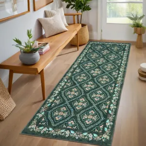 Machine Washable Non Slip Non Shedding Rug Large Indoor Carpet Retro Distressed Low Pile for Bedroom Living Room Dorm