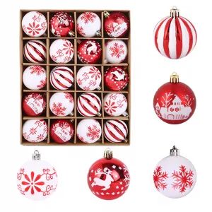 20-Pack Christmas Decorations Multicolor Christmas Ball Ornaments, 2.36 Inch Shatterproof Decorations in 4 Assorted Colors for Vibrant Holiday Displays and Festive Tabletop Arrangements