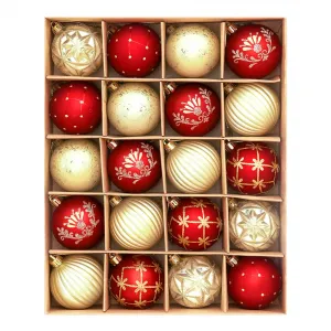 20-Pack Christmas Decorations Multicolor Christmas Ball Ornaments, 2.36 Inch Shatterproof Decorations in 4 Assorted Colors for Vibrant Holiday Displays and Festive Tabletop Arrangements