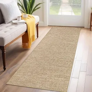 Runner Rugs 2x6 Washable Solid Non-Slip Low Pile Faux Wool Soft Durable for Hallway Kitchen Bathroom