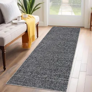 Runner Rugs 2x6 Washable Solid Runners for Hallway Kitchen, Non Slip Low Pile, Faux Wool, Ultra-Thin, Pet Friendly, Entryway Use