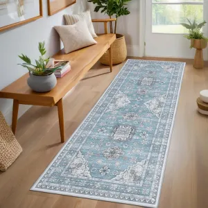 Area Rugs for Living Room, Machine Washable Non Slip Soft Low-Pile Carpet, Vintage Aesthetic, Stain-Resistant, Non Shedding, Dining Bedroom Decor