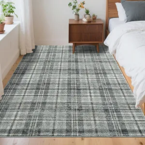 Living Room Rug 5x7 Washable Rug for Bedroom Modern Non Slip Farmhouse Neutral Soft Throw Rugs Low Pile Stain Resistant Carpet for Office Nursery Dining Room 5'x7' Greenish Gray