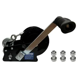 Heavy Duty Hand Winch 3500 lb Capacity, 32 ft Steel Wire Rope with Manual Crank Handle, Portable Ratchet Winch for ATV, Boat, Trailer, Truck, Off-Road Vehicle Recovery and Towing