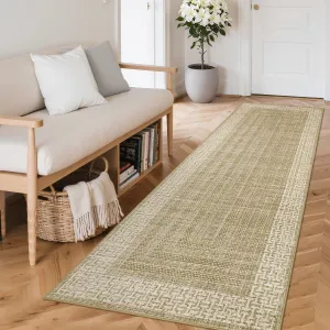 Modern 2x6 Kitchen Rugs Washable Non Slip Runner Taupe Ultra Thin Low Pile