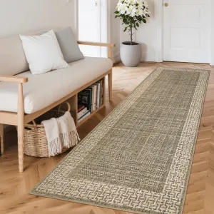 Modern 2x6 Kitchen Rugs Washable Brown Non Slip Ultra Thin Low Pile Stain Resistant Carpet for Laundry Bathroom Entryway Bedside