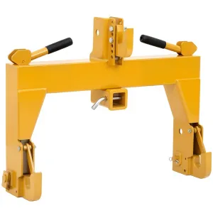 Tractor Quick-Hitch Adapter for Class 0 & 1 Tractors, 300 lb Lift, 2-Inch Hitch, Heavy-Duty Steel, Tool-Free Install, 2 Hitch Sockets, Agricultural Use