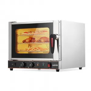 Commercial Convection Oven Countertop, 22L/20Qt, 1440W Toaster, 3-Tier Electric Oven w/Front Glass Door, Trays Wire Racks Clip Gloves, 120V